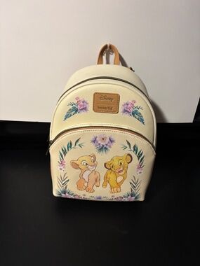 Loungefly Disney The Lion King Simba & Nala Floral Mini Backpack